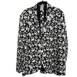 NWT Disney Nightmare Before Christmas Blazer Jacket Mens L XL Jack Skellington‎